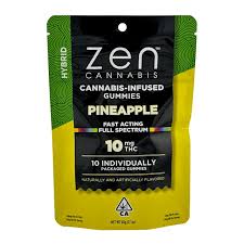 Photograph of product: Zen | Pineapple (H) Full Spectrum Gummies | 10ct 100mg