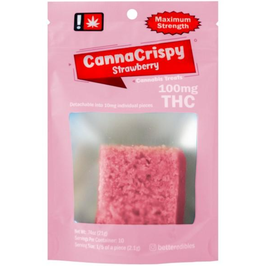 Photograph of product: CannaCrispy - Strawberry - Oui'd 100mg