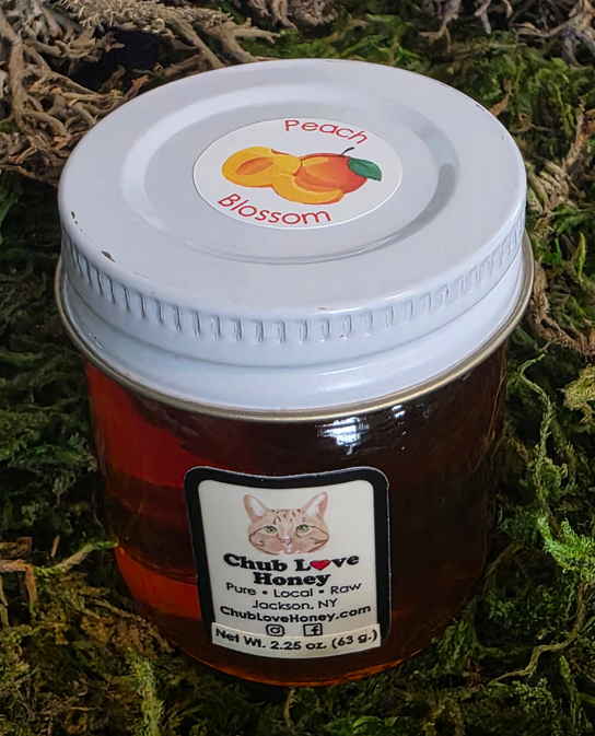 Photograph of product: (Non-Infused) Peach Blossom Honey | Chub Love Honey | Pure Raw Honey (2.25oz)