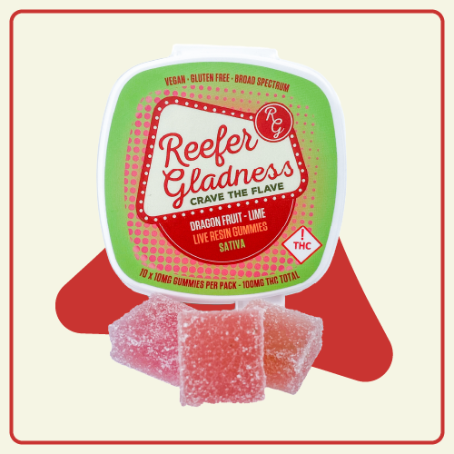Photograph of Product: Dragonfruit Lime Live Resin Gummies | 100mg