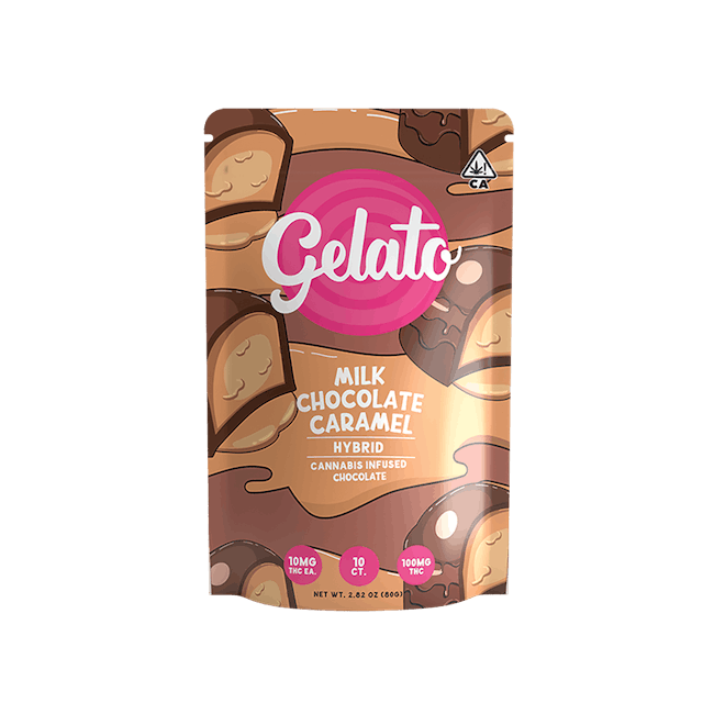 Photograph of product: Milk Chocolate Caramel Chocolate Bar | 100mg - 