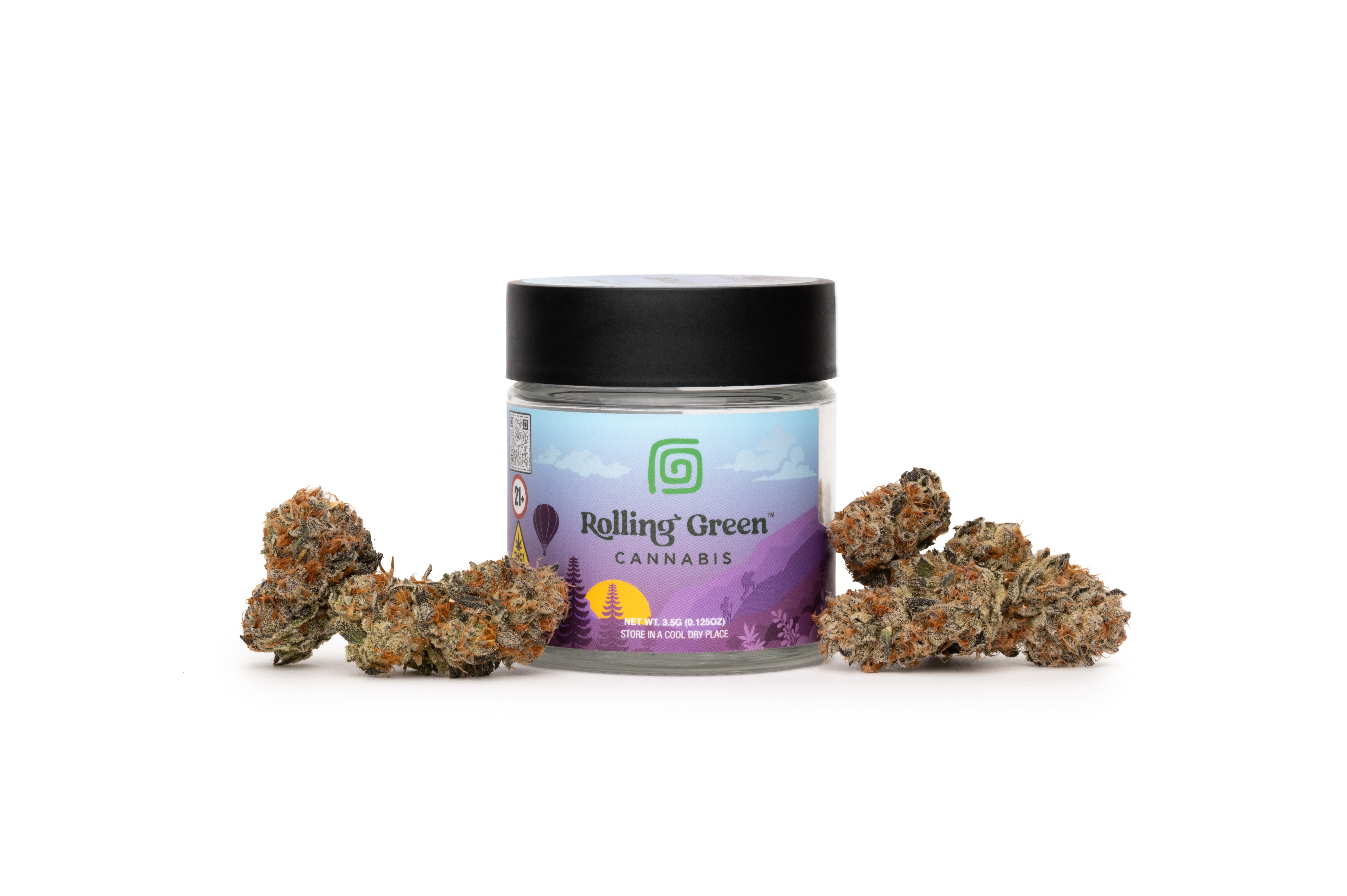 Photograph of product: Rolling Green Peanut Butter Breath Flower - 3.5g