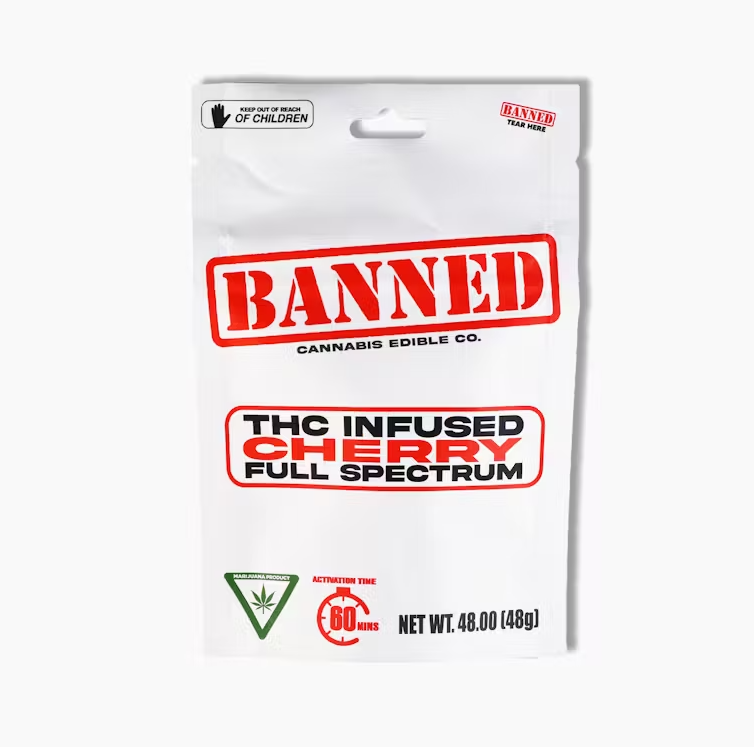 Photograph of Product: Banned - Gummies Clusters - 200mg - 4pk - Cherry