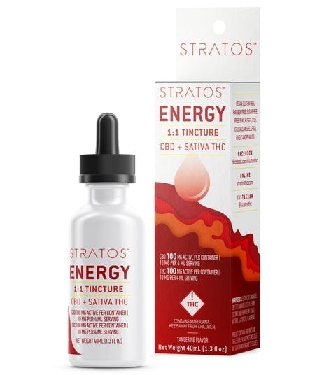 Photograph of product: Stratos 1:1 Tincture 100mg - Energy