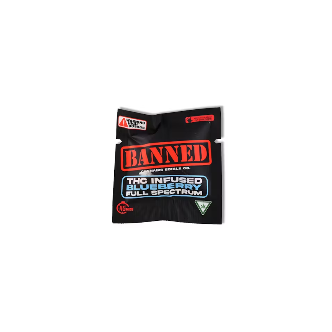 Photograph of product: Banned | Blueberry Single Gummy | 200mg
