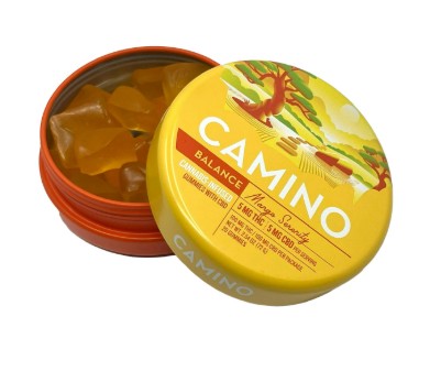 Photograph of product: Camino | Mango Serenity 1:1 Thc:Cbd | Gummies 20 Pack