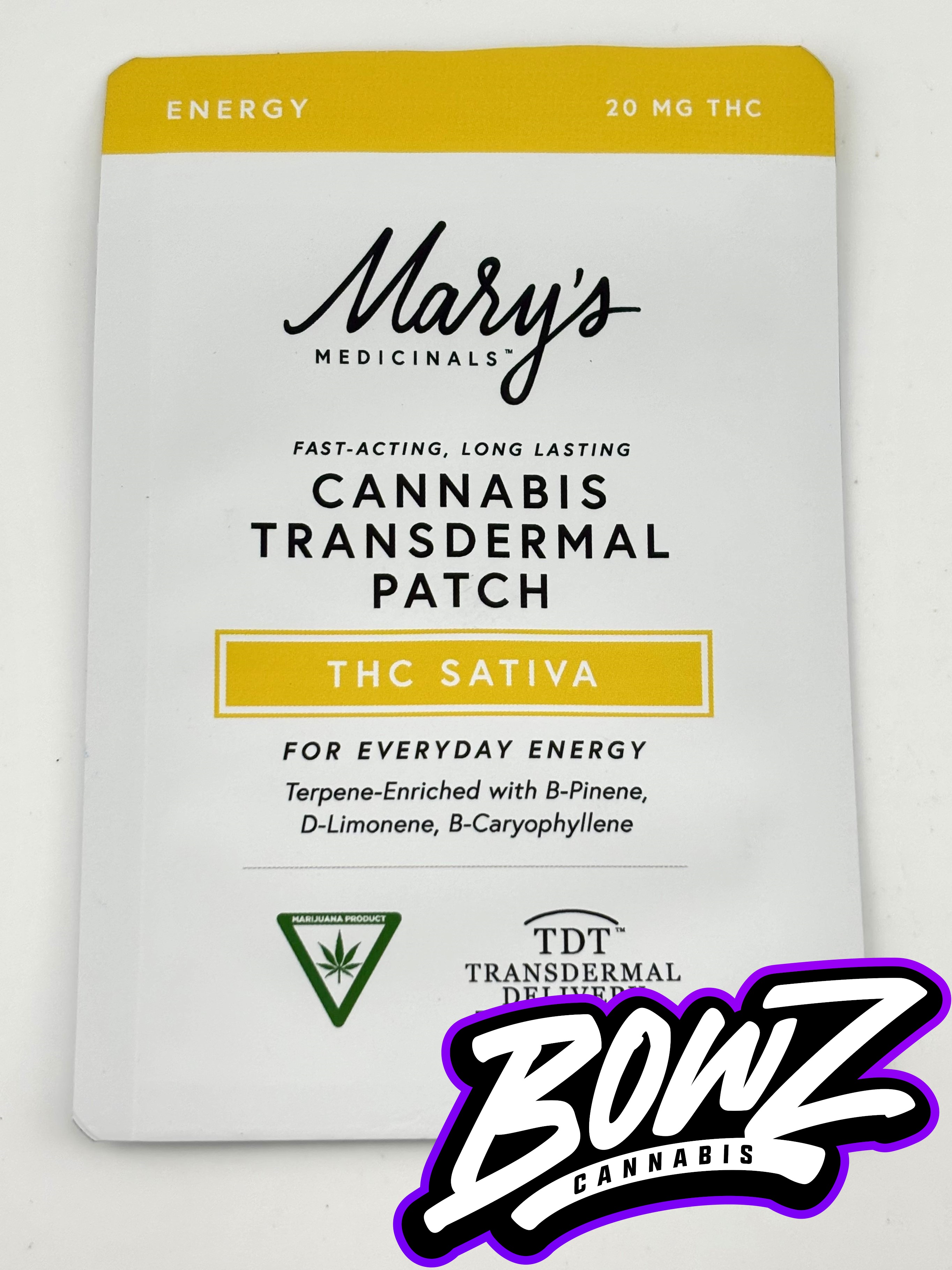 Photograph of product: Mary's Medicinals - Transdermal Patch - (20mg) - Oui'd - **TH-oui ENERGY** (3/$25)