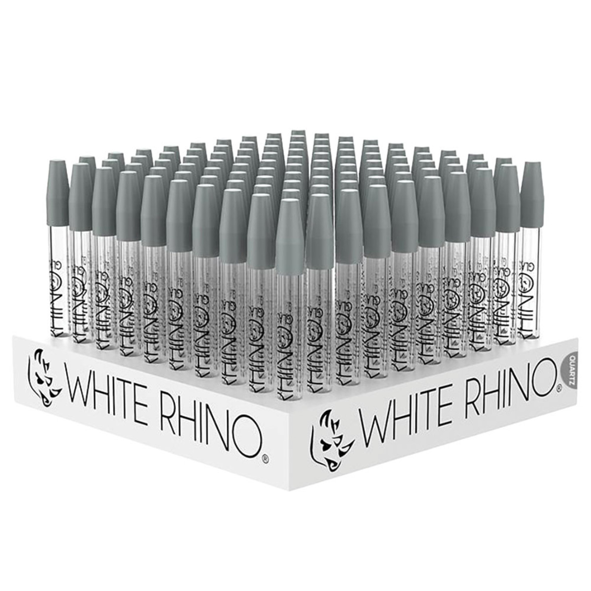 Photograph of product: White Rhino | Dab Straw With Cap | Quartz | 5"
