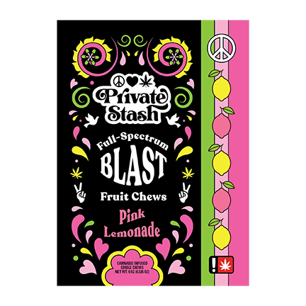 Photograph of product: Pink Lemonade Full Spectrum Fruit Chew Blast | 100mg