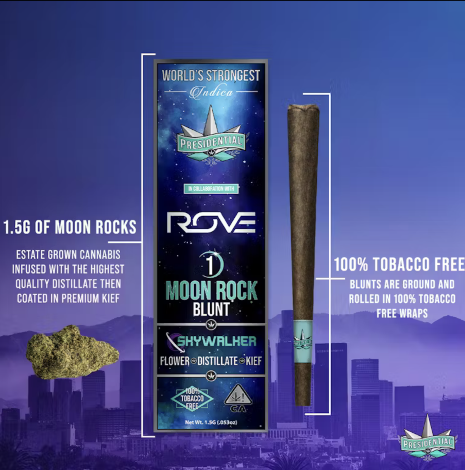 Photograph of product: Presidential Moon Rock  Blunt - Skywalker