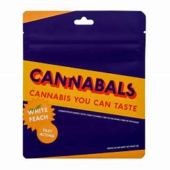 Photograph of product: Cannabals Gummies | 10 count (10mg each) | White Peach