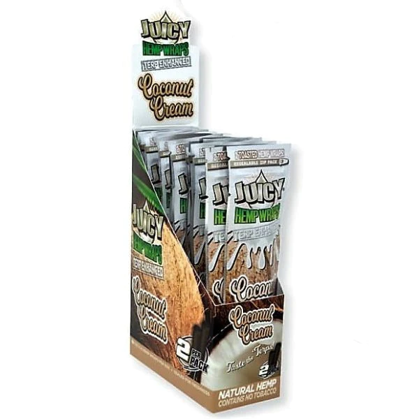 Photograph of product: Juicy Terp Enhanced Hemp Wrap Coconut Cream 2pk