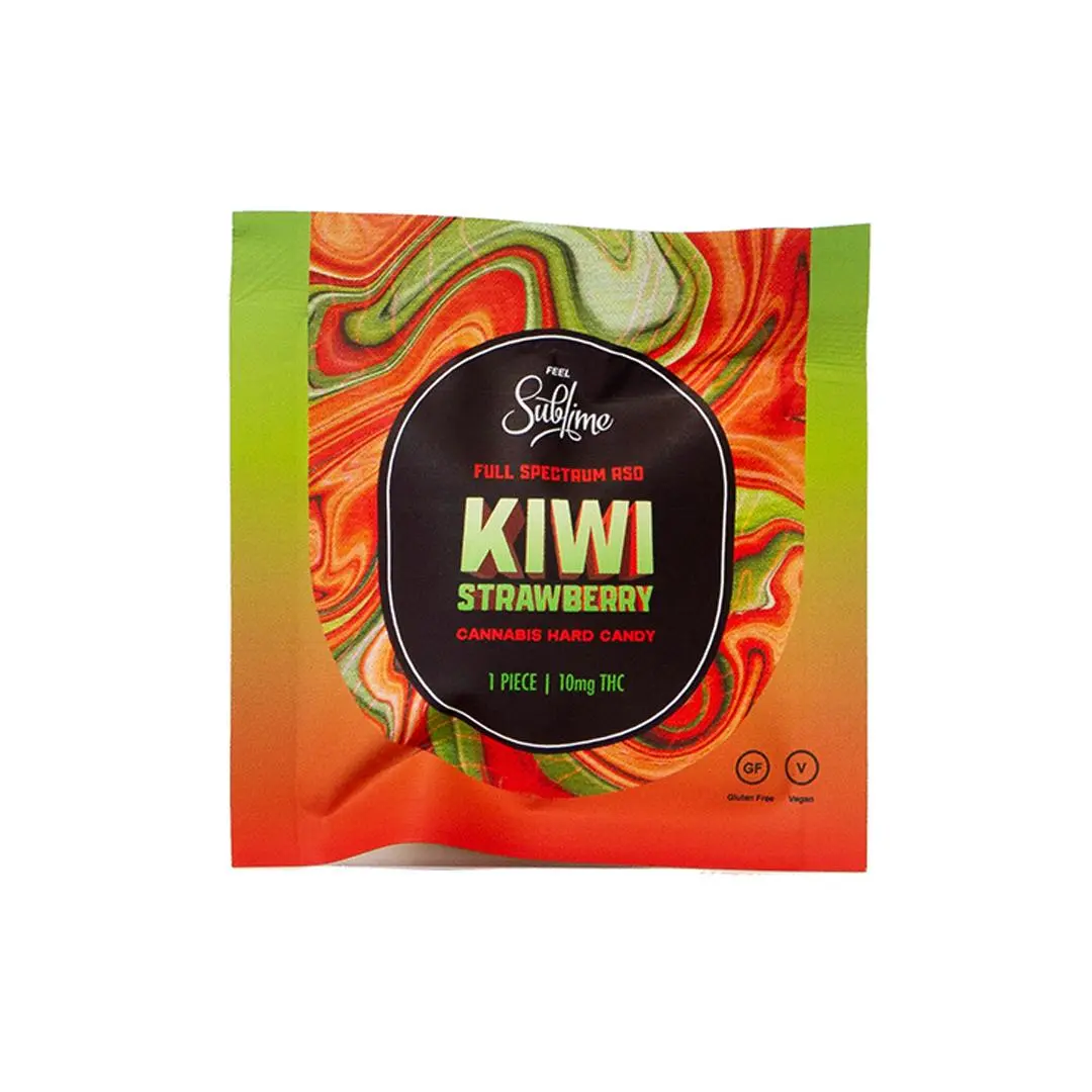 Photograph of Product: Kiwi Strawberry RSO Hard Candy Single