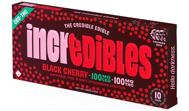 Photograph of product: Black Cherry 1:1 Chocolate Bar 20PK