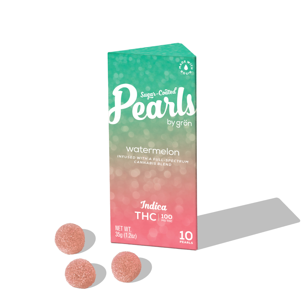 Photograph of product: Gron | Watermelon Pearls | Oui'd | Edibles | 10 Pk