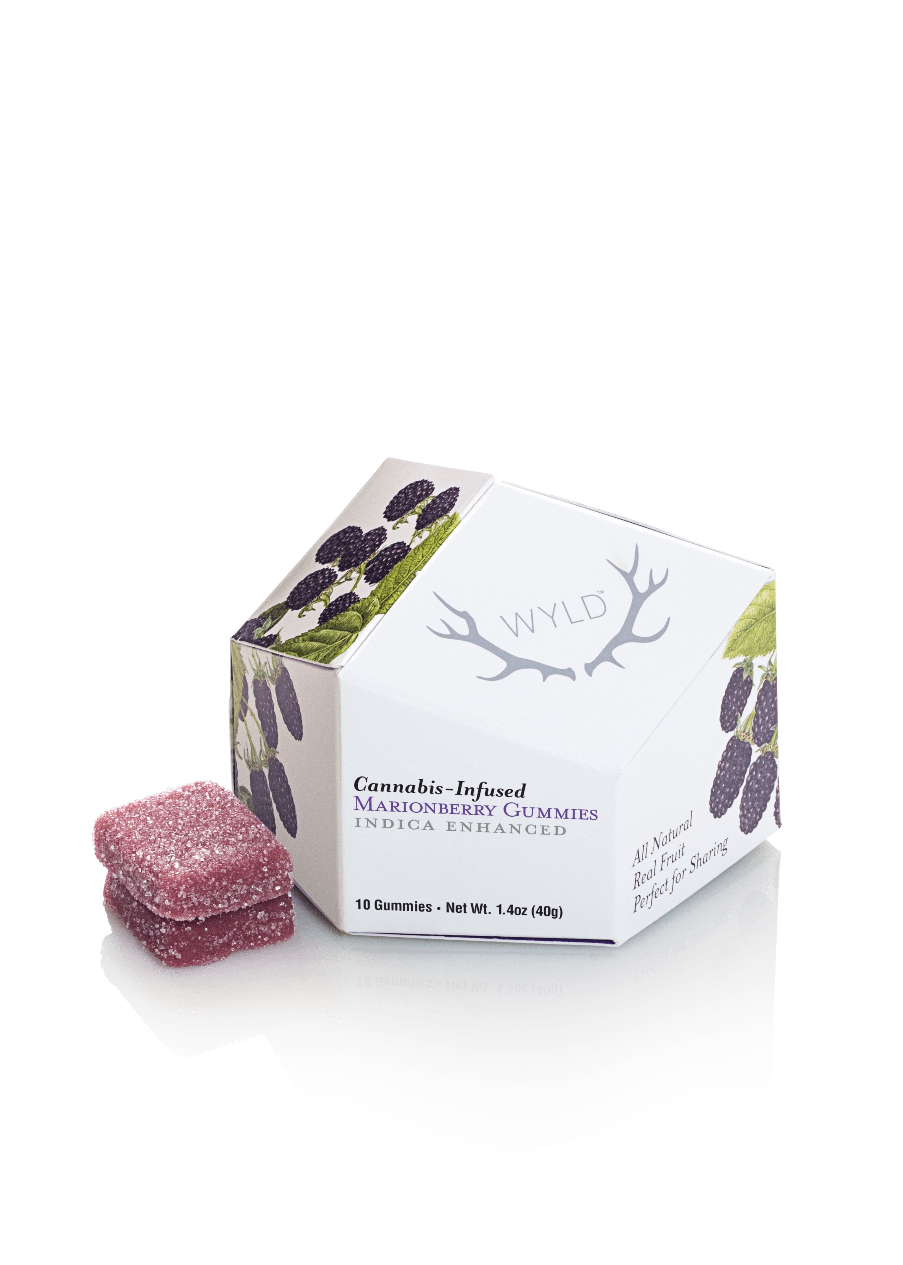 Photograph of product: WYLD - Marionberry 100mg THC (Indica)