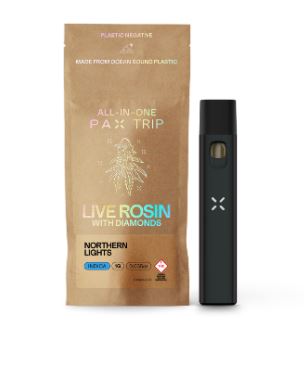 Photograph of product: PAX Trip - Live Rosin with Diamonds AIO - Northern Lights (I) - 1G