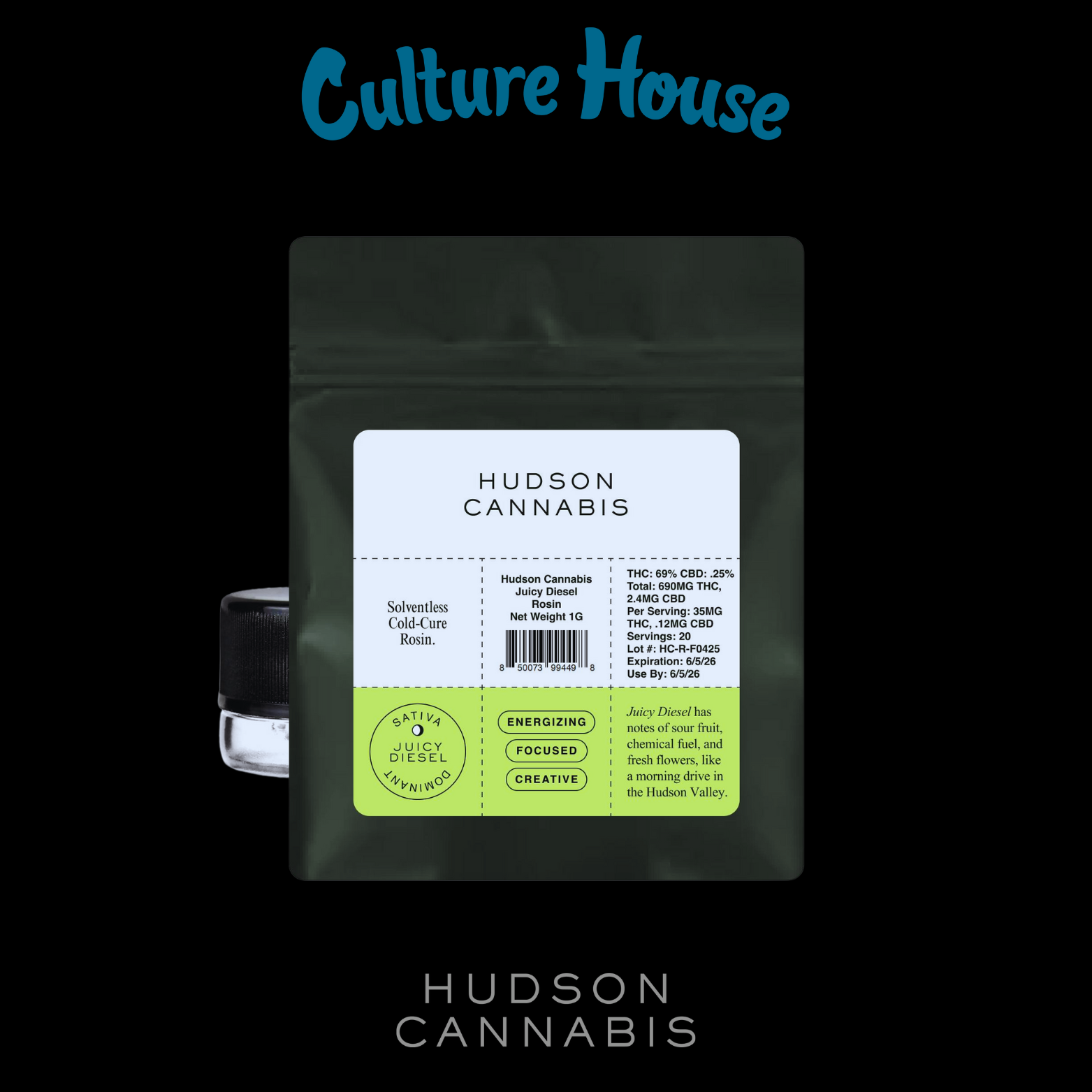 Photograph of product: Hudson Oui'd | Juicy Diesel | Cold Cure Rosin