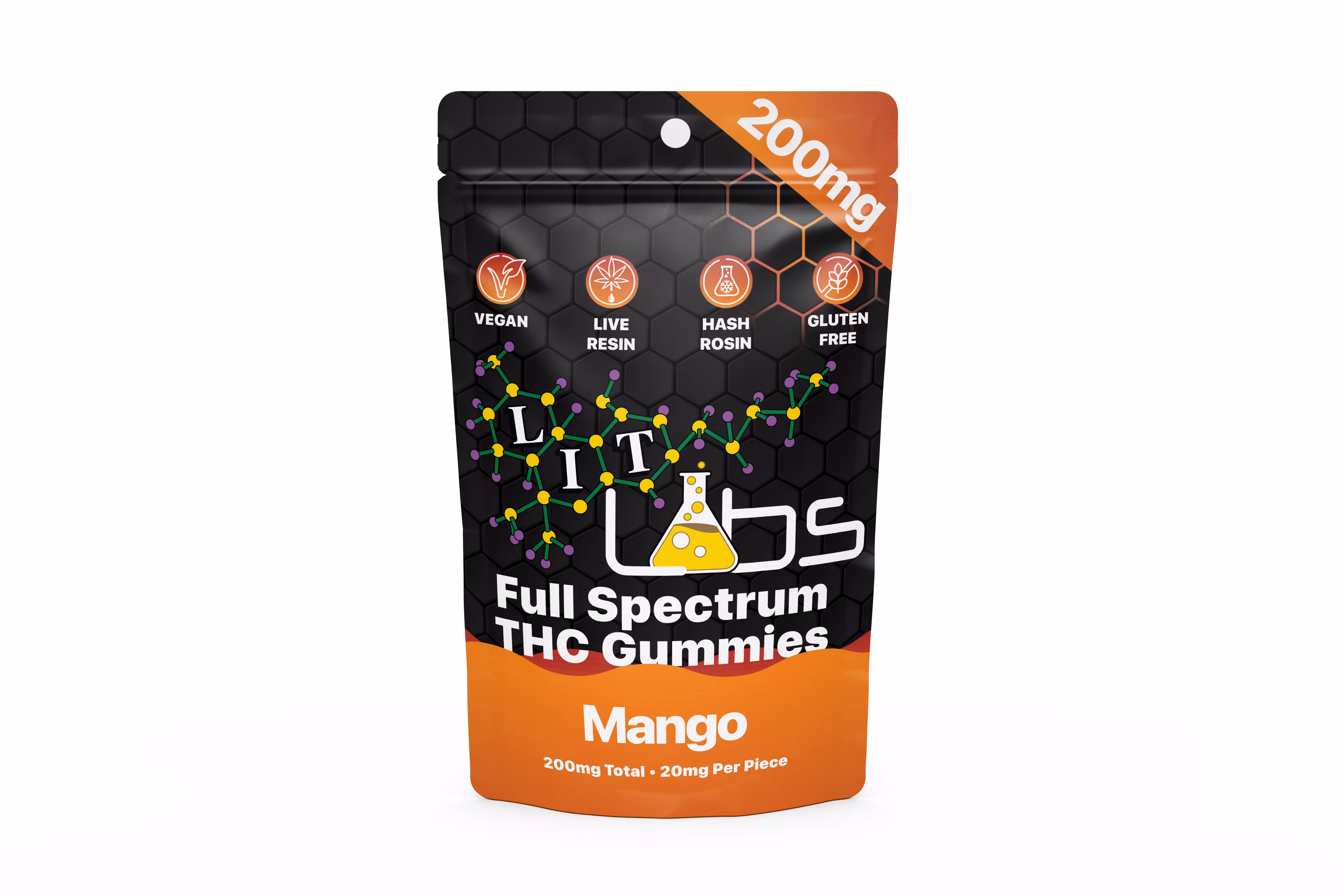 Photograph of product: Mango | 200MG Full Spectrum Rosin Gummies 4 FOR $10