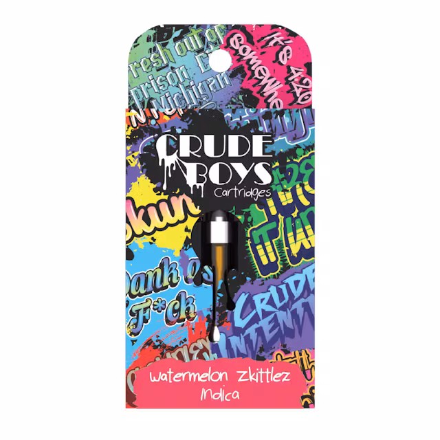 Photograph of product: Crude Boys | 1g Distillate Cart | Watermelon Zkittles