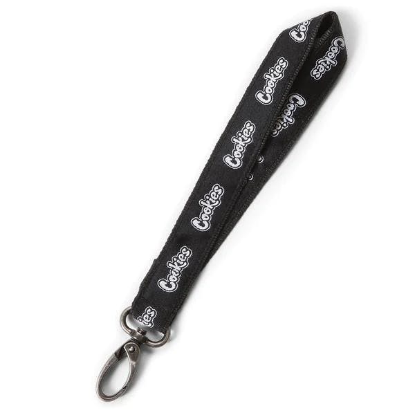 Photograph of product: COOKIES SMALL ORIGINAL MINT LANYARD (6.5") - BLACK/WHITE