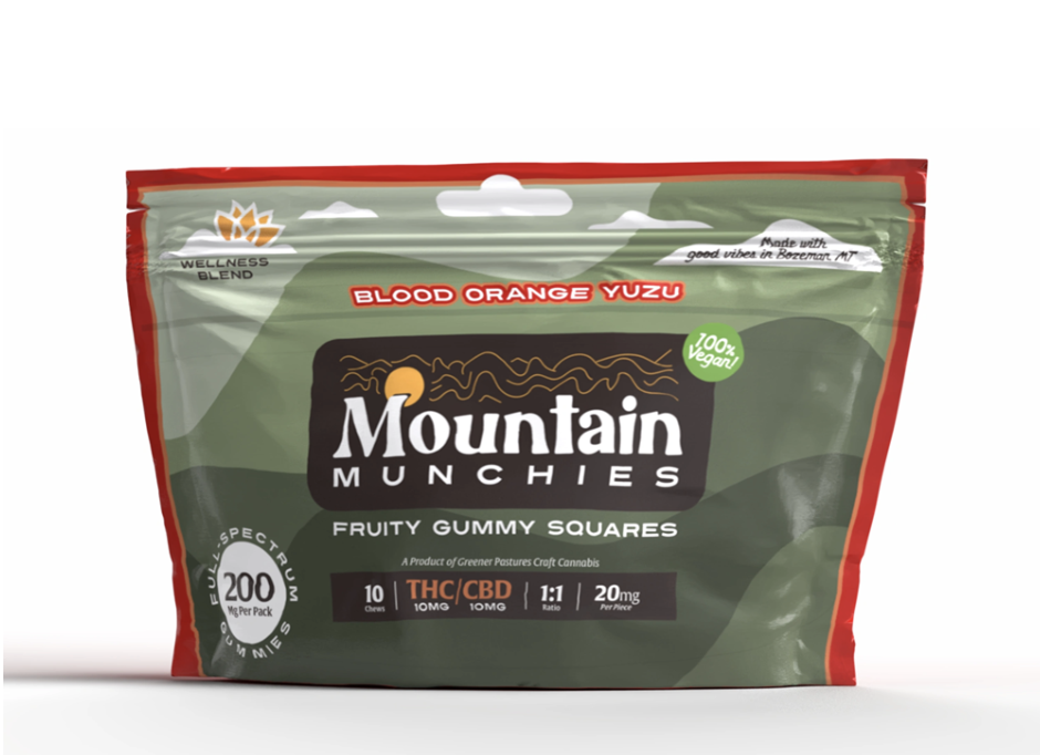 Photograph of product: Mountain Munchies - Blood Orange Yuzu 1:1 TH-oui Gummies