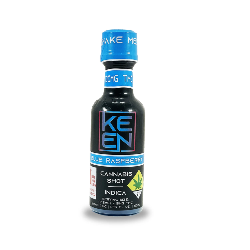 Photograph of product: Keen Blue Raspberry (I) 100mg Shot