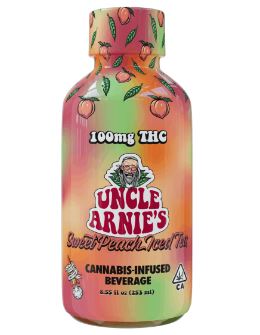 Photograph of product: UNCLE ARNIES - BEVERAGE - 100MG - 8 OZ - SWEET PEACH ICED TEA