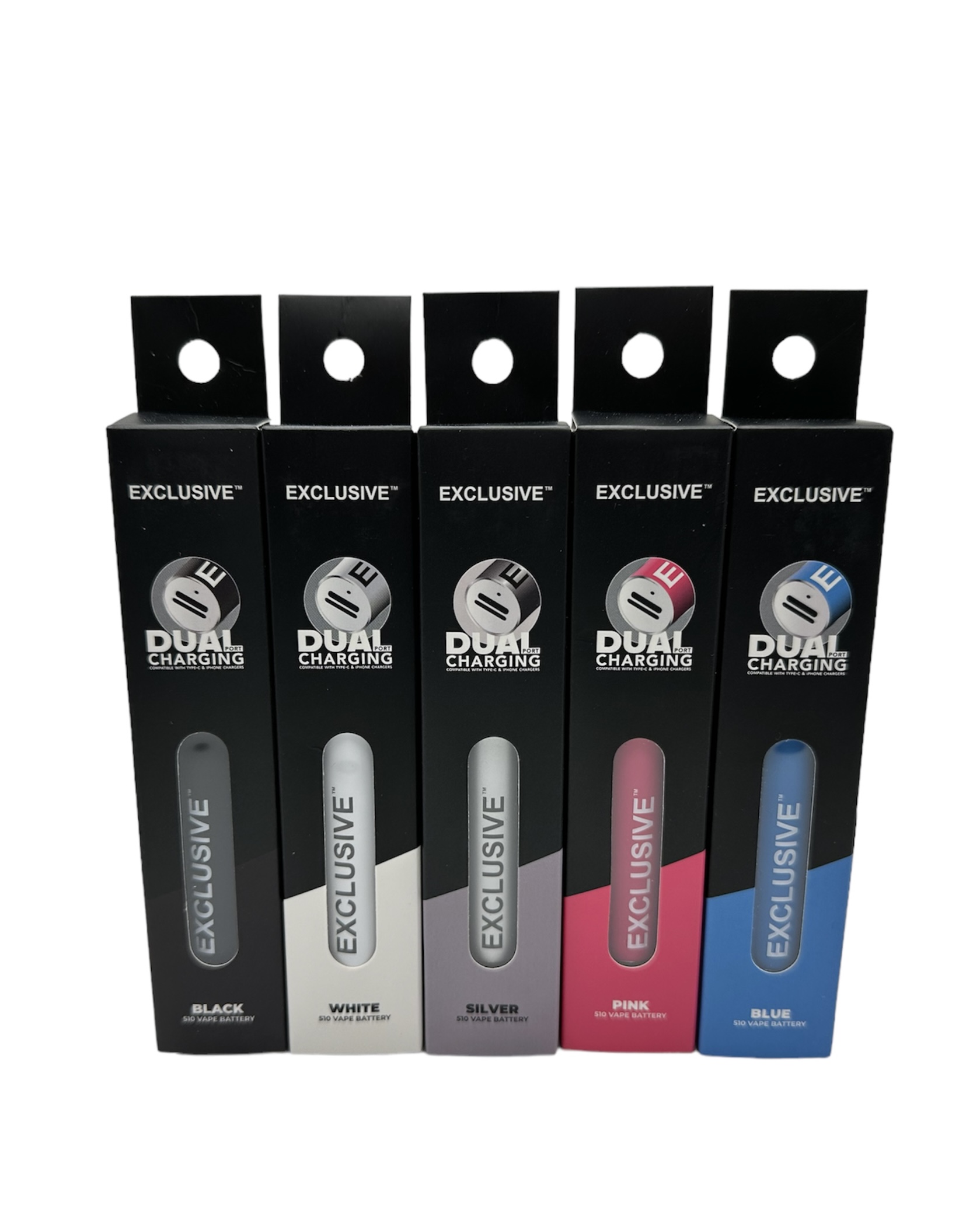 Photograph of product: Exclusive Dual Charging 510 Thread Battery - White