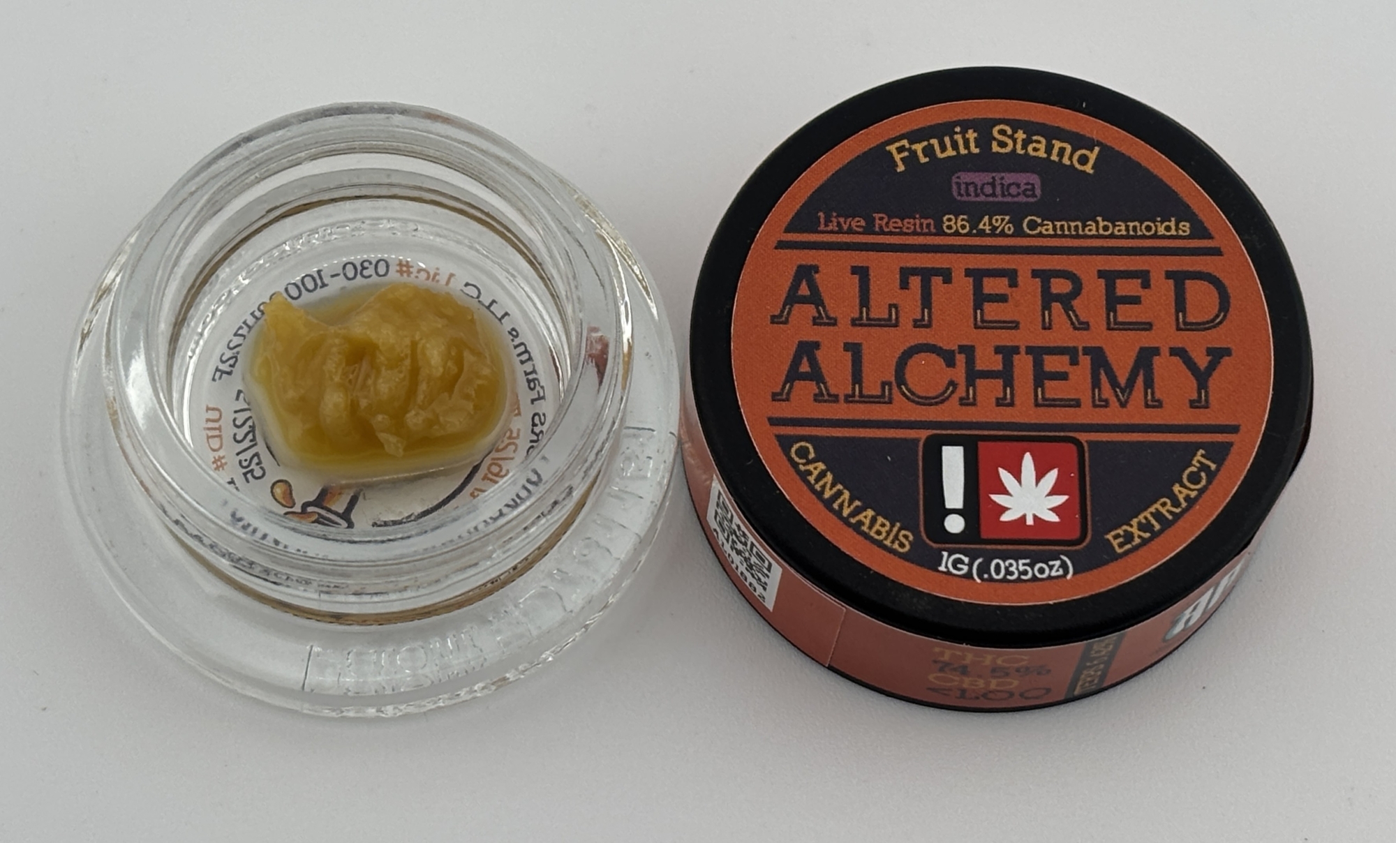 Photograph of product: Altered Alchemy | 1g Live Resin [I] | Fruit Stand