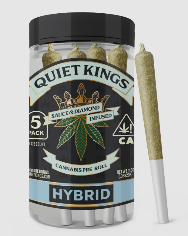 Photograph of product: Quiet Kings | Mango Haze | Sauce & Diamond Infused | 5pk
