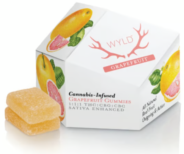 Photograph of product: WYLD | Grapefruit Oui'd Enhanced Gummies TH-oui:CBG:CBC | 100mg