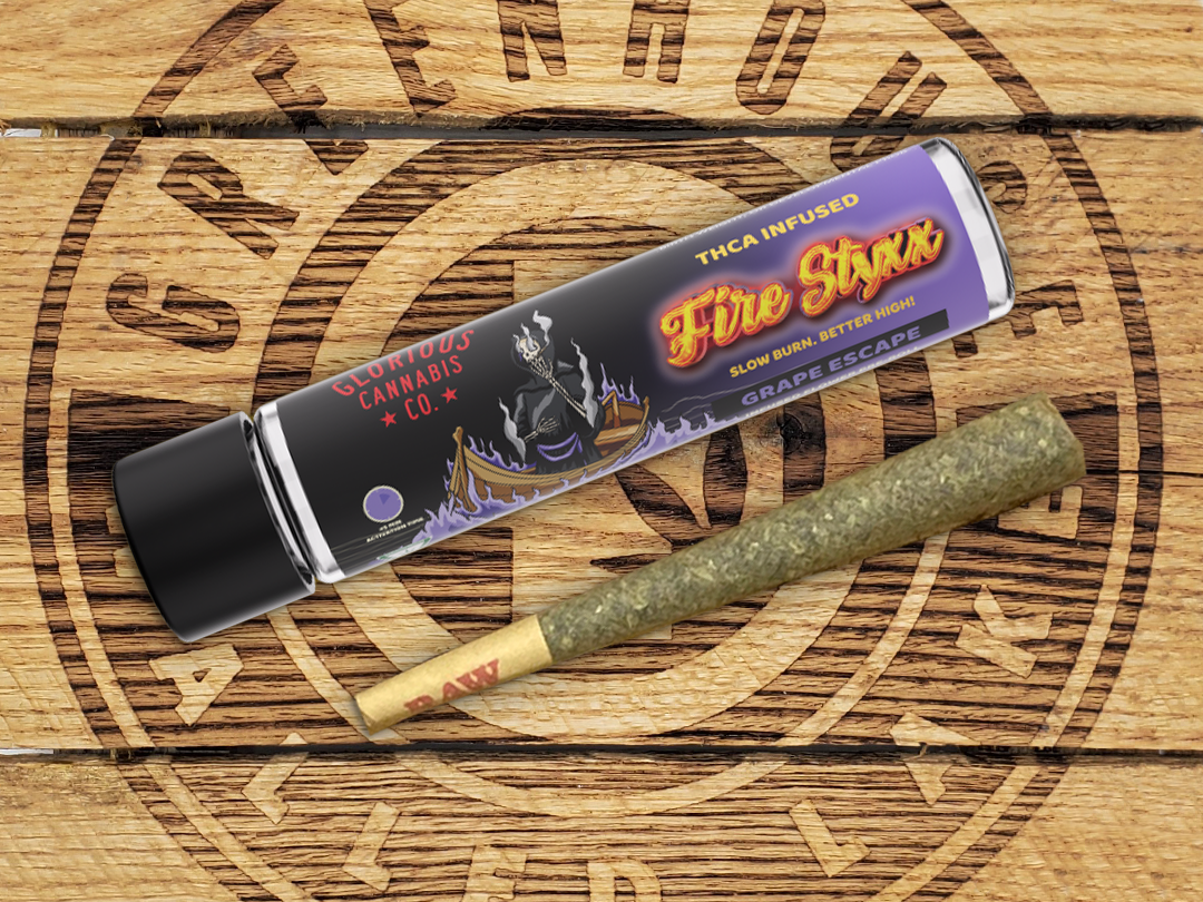 Photograph of product: Fire Styxx | Grape Escape | 1g Infused Pre Roll