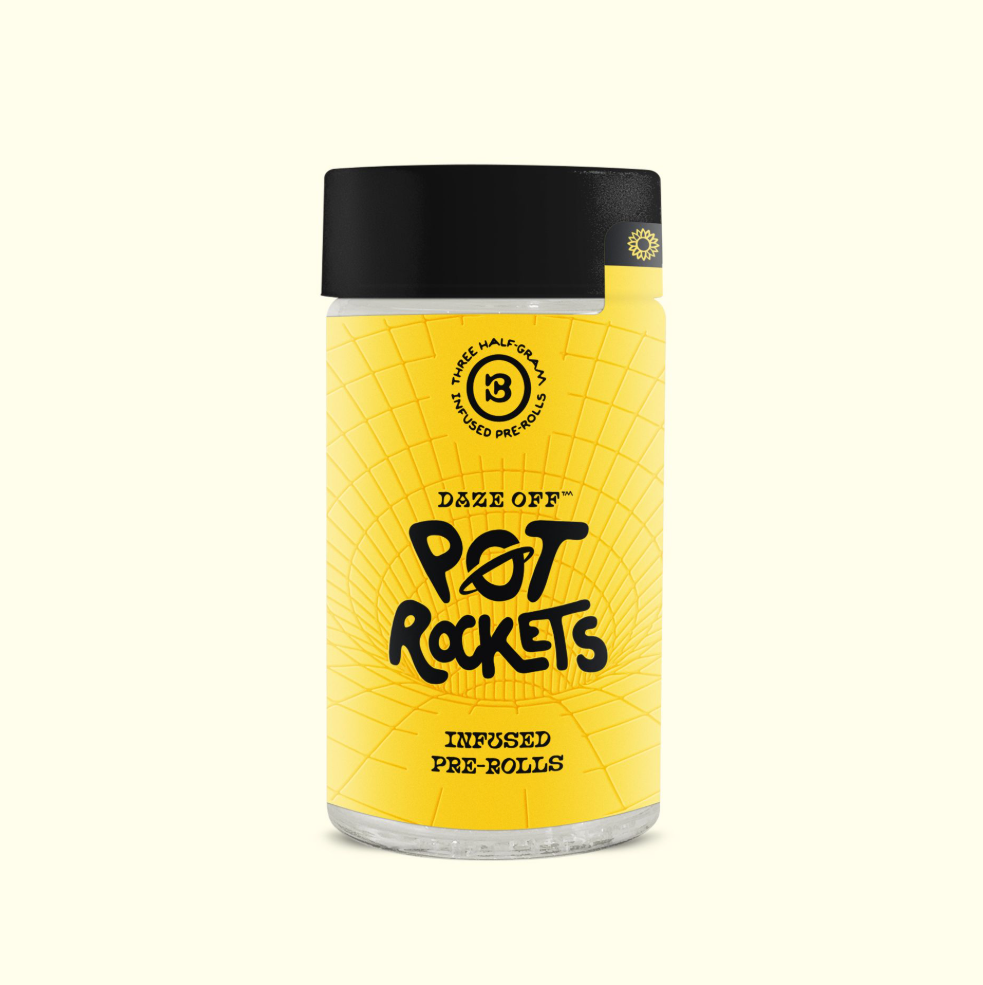 Photograph of product: Pot Rockets Boss Level FSHO Infused Preroll 3pk