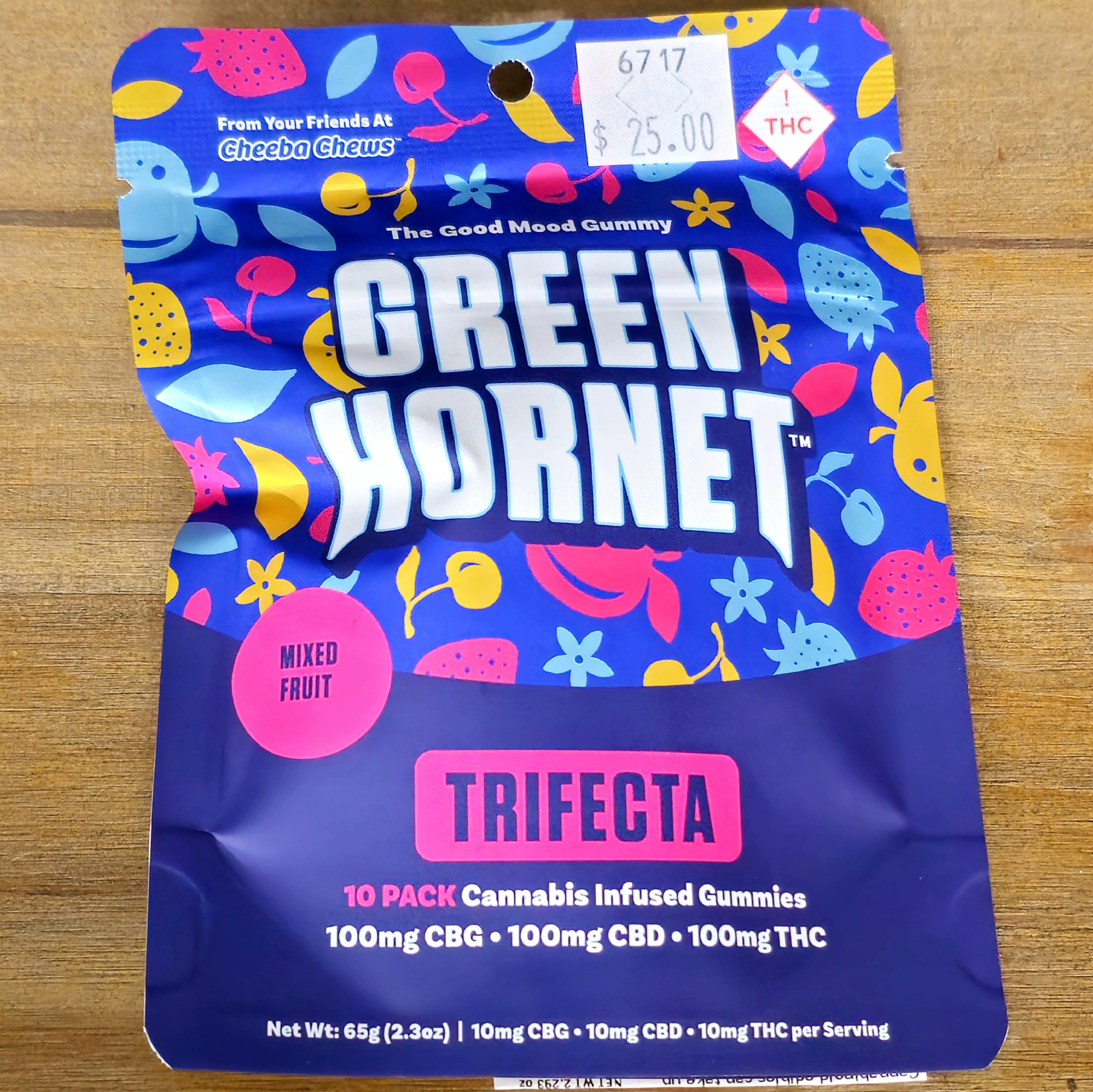 Photograph of product: Green Hornet | Mixed Fruit | Trifecta | 100mg | 6717
