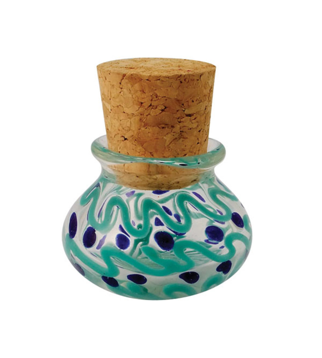 Photograph of product: Squiggles & Dots Glass Multicolored 2.5" Jar