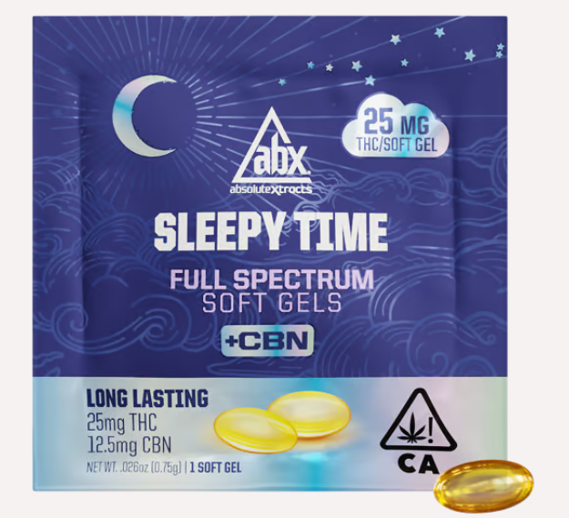 Photograph of product: Single Sleepy Time Solventless + CBN Soft Gel Capsules | 25mg