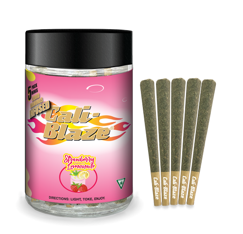 Photograph of product: Cali-Blaze - Strawberry Lemonade Infused Pre-Rolls 5pk 3.5g
