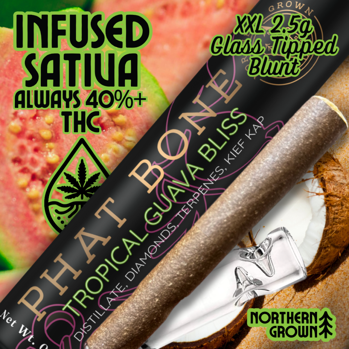 Photograph of Product: Phat Bone - Tropical Guava Bliss Infused Blunt
