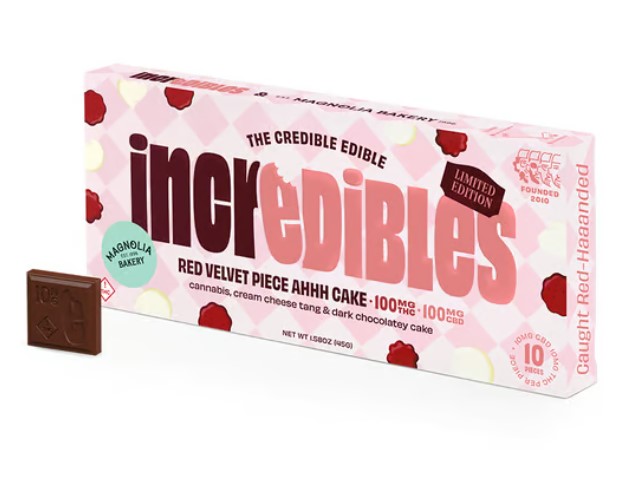 Photograph of product: GTI - Incredibles - Red Velvet Chocolate Magnolia Bakery -  10mg 10-Pack - 1:1 TH-oui:CBD