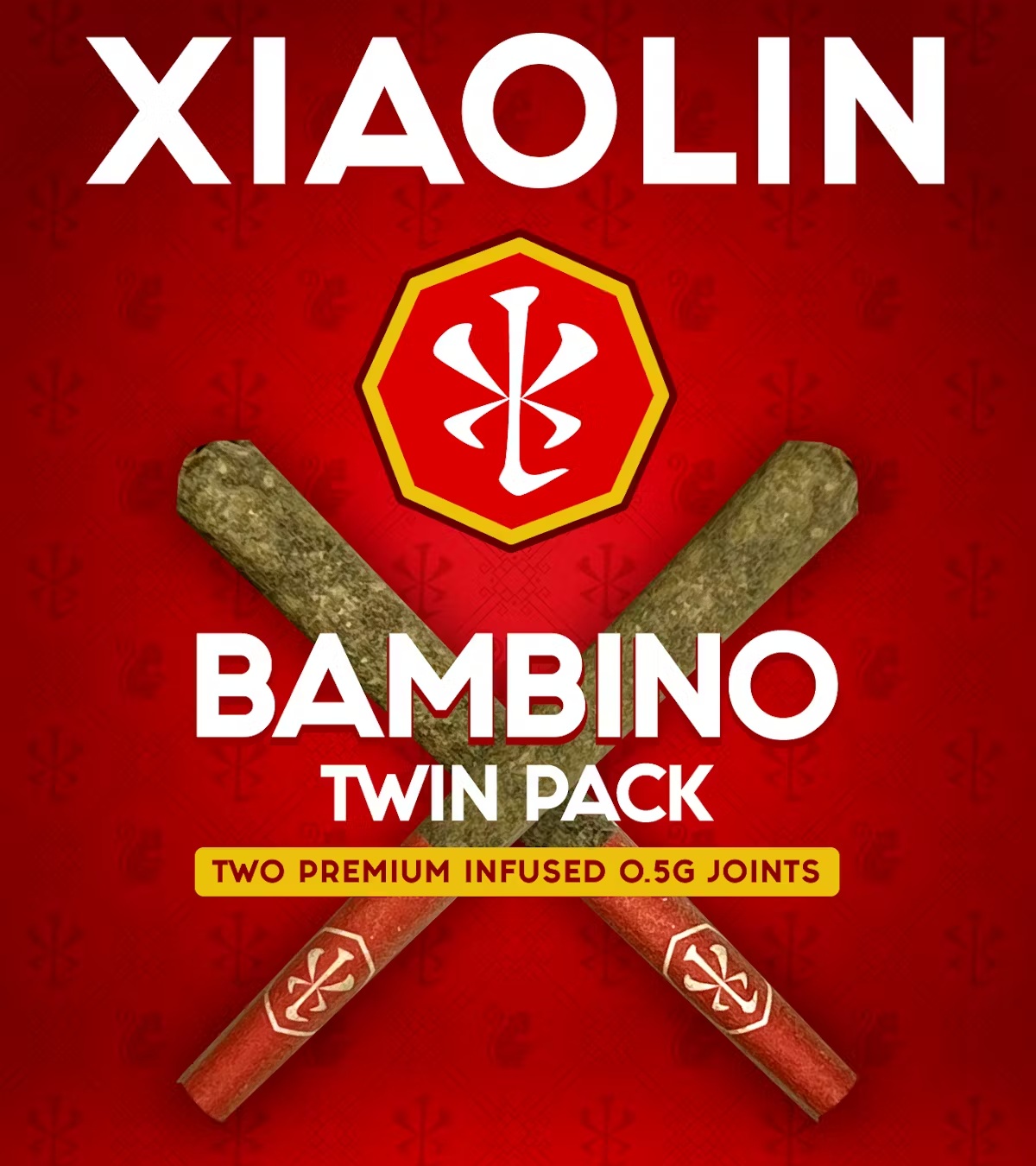 Photograph of product: Xiaolin | Bambino | Kush Mint x Hudson Valley Kush | Live Rosin Infused Joints | 1g
