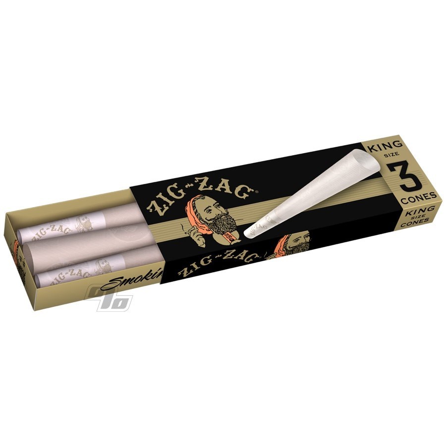 Photograph of product: Ultra Thin King Size 3pk Cones - Zig Zag