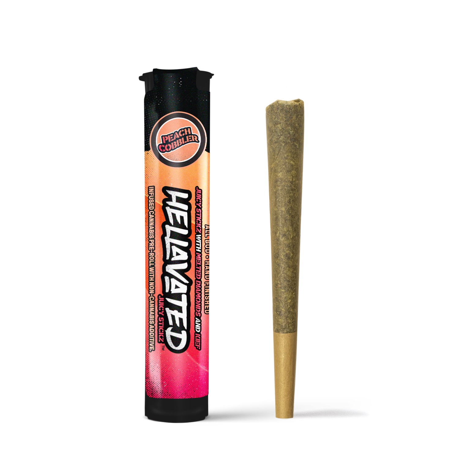 Photograph of product: Peach Cobbler Juicy Stickz Infused Preroll 0.75g
