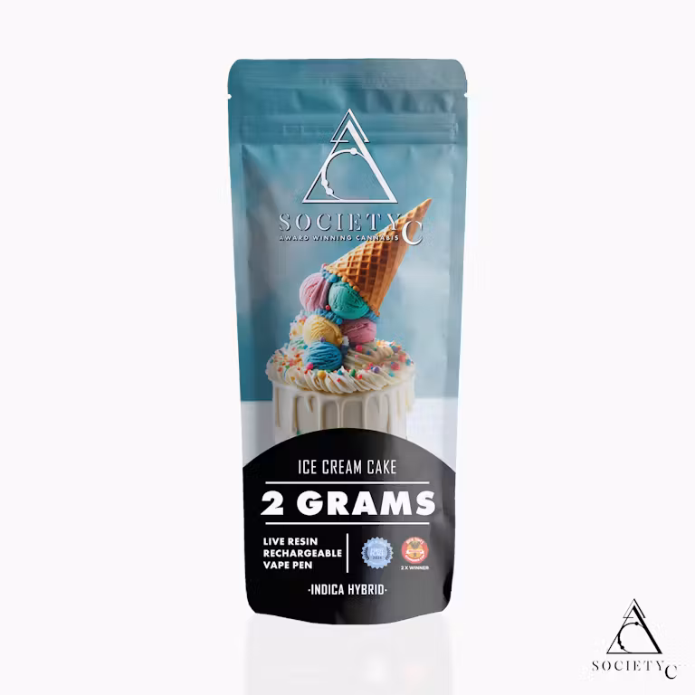 Photograph of product: Ice Cream Cake Live Resin Disposable Cartridge | Society C | 2g (2/$60)