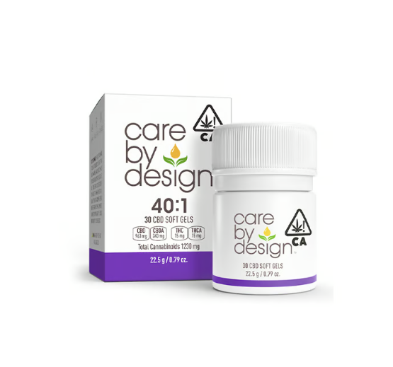 Photograph of product: 40:1 (CBD) Soft Gel Capsules 10pk - Care By Design