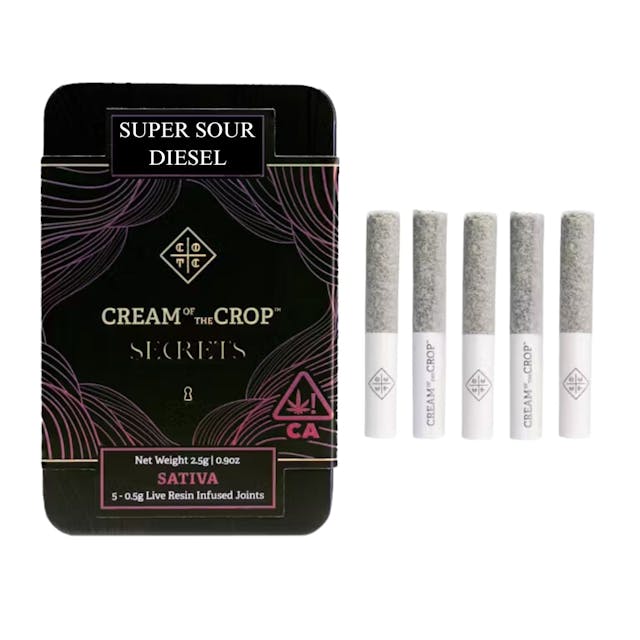 Photograph of product: Super Sour Diesel 'Secrets' Live Resin 5pk - 
