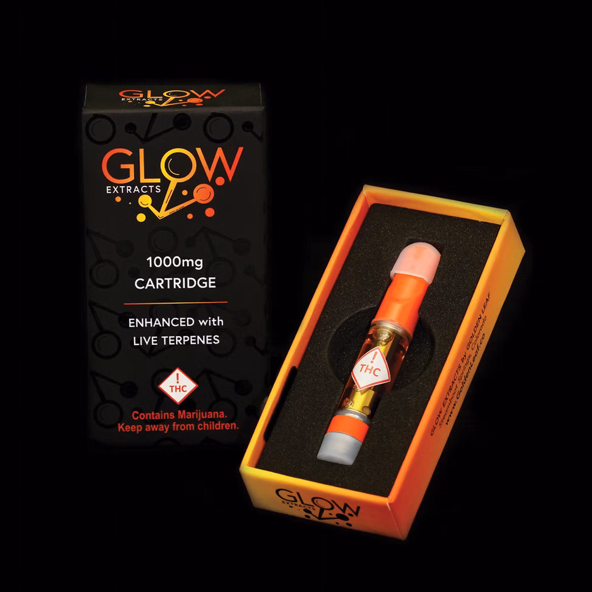Photograph of product: GLOW Live Resin Cartridge | 1,000mg | Pink Marshmallow