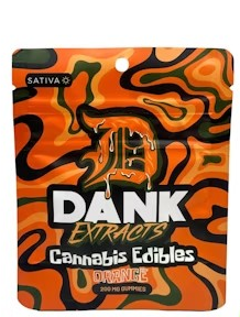 Photograph of product: Dank Extracts - Orange - 200mg Gummies (4x50mg)