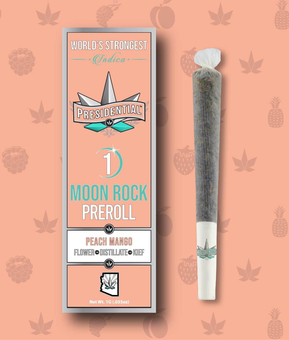 Photograph of product: Presidential Infused Preroll Oui'd Peach Mango