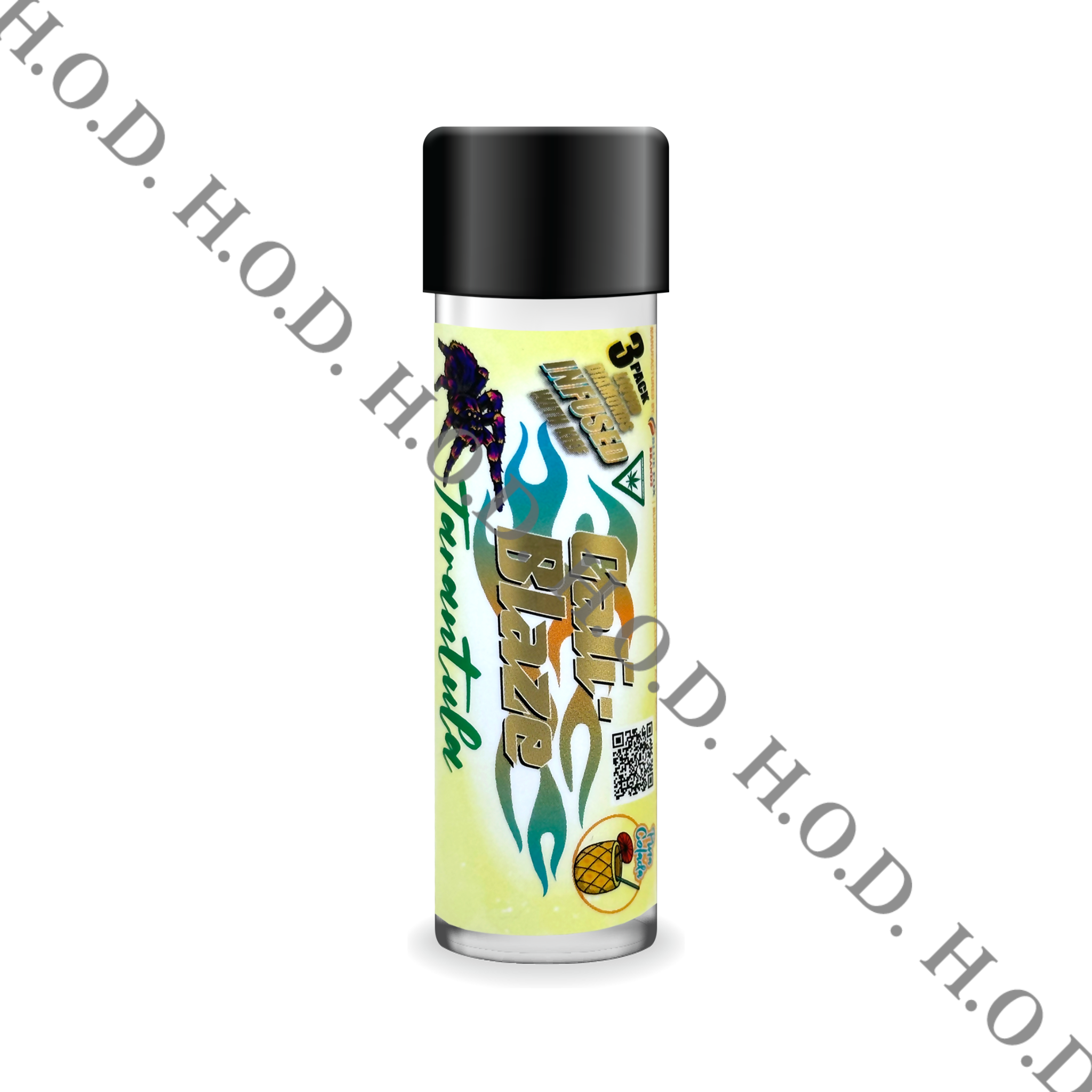 Photograph of product: Cali-Blaze Passion Fruit Tarantula Infused Pre-Roll 1g 3 Pack